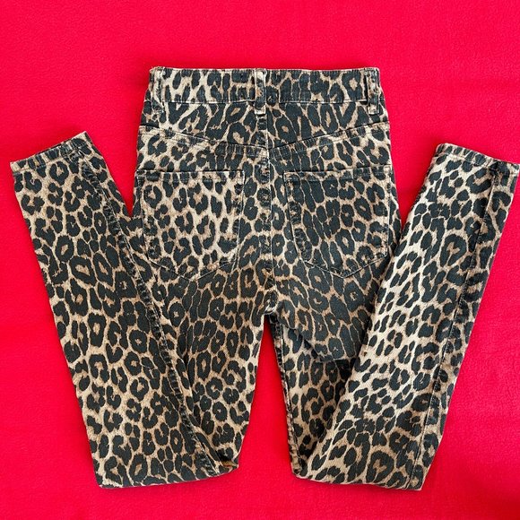Zara Hi-Rise Animal Print Skinny Jean - Picture 5 of 8